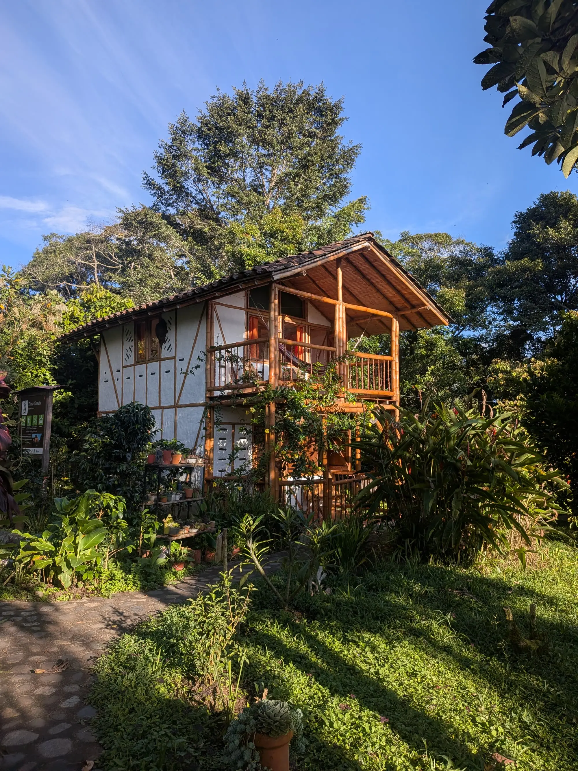 Sunset from the cabin at Finca Cometa