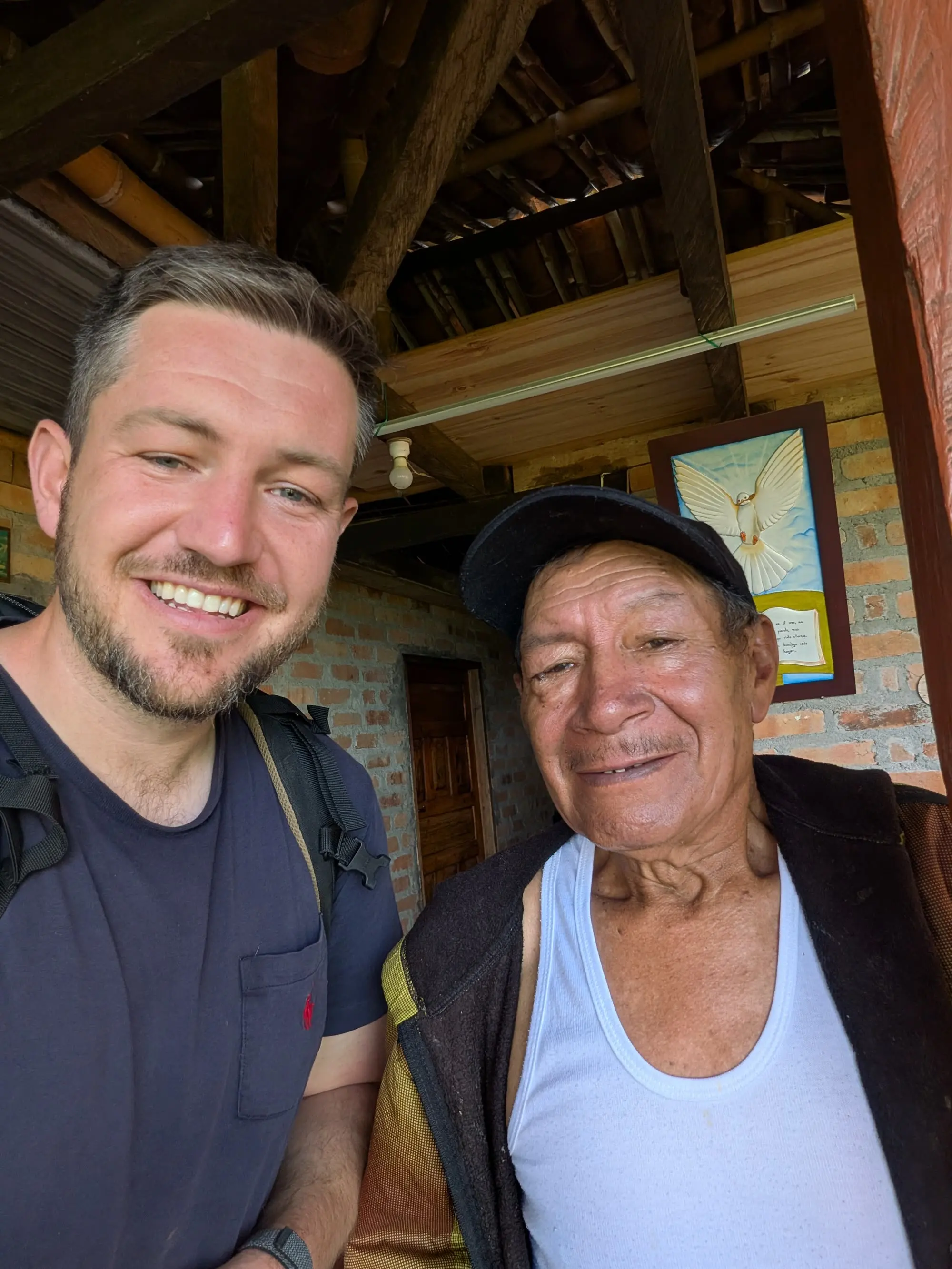 With Don Ovidiedo, owner of the finca above Cascada El Cinco